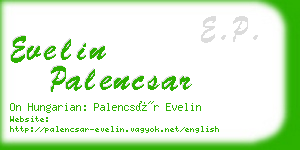 evelin palencsar business card